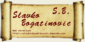 Slavko Bogatinović vizit kartica